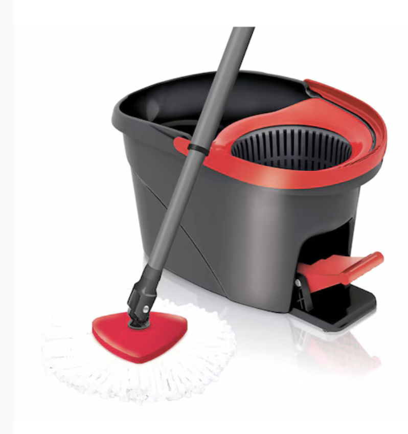 Vileda Easy Wring & Clean Spin Mop & Bucket Set With Foot Pedal Floor Mop With Spinning Wringer