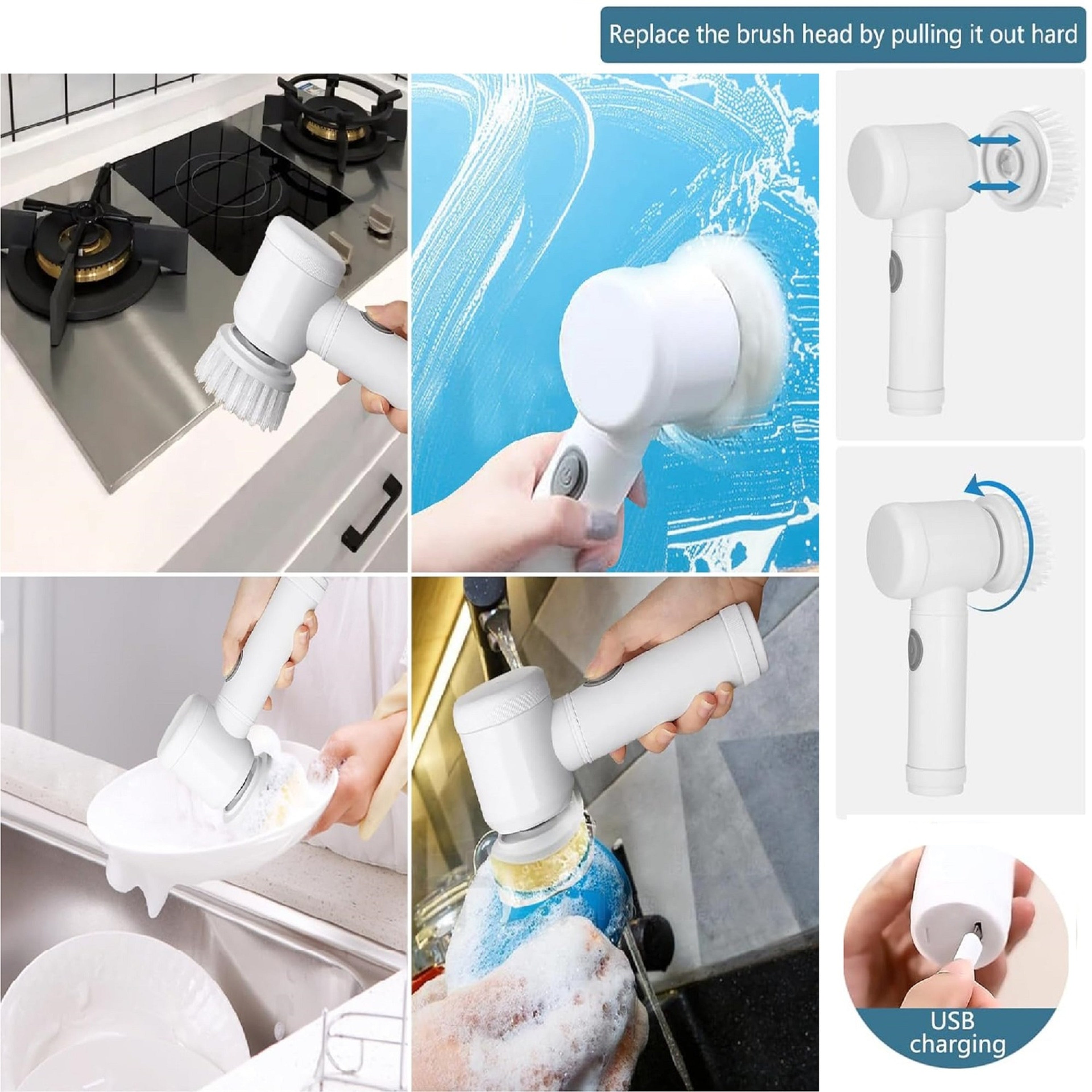 Smart Klean USB Chargering Cleaning Brush,