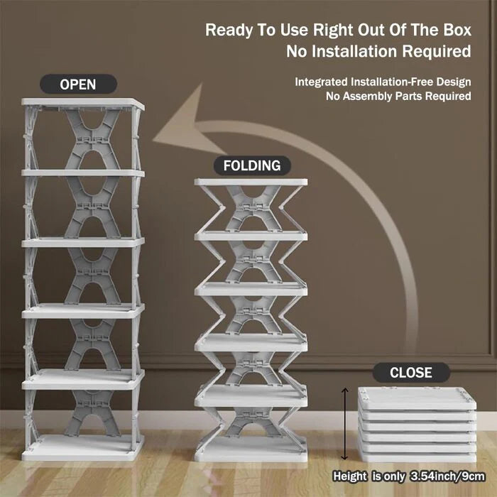 X Shaped Shoe Rack - 6 Layer